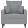 Sillón de tela gris claro 60 cm 3