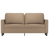 Sofá de 2 lugares 140 cm couro artificial cor cappuccino 3