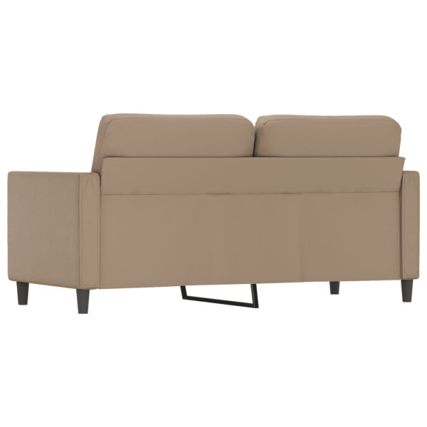 Sofá de 2 lugares 140 cm couro artificial cor cappuccino M 5