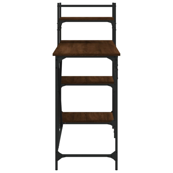 Secretária de computador c/ prateleiras carvalho castanho M 5