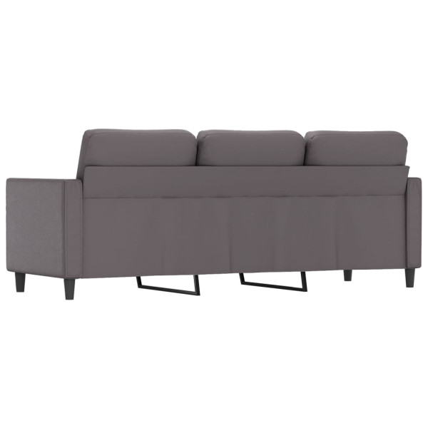 Sofá de 3 lugares 180 cm couro artificial cinza M 5