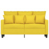 Sofá de 2 plazas de tela amarillo claro 120 cm 3