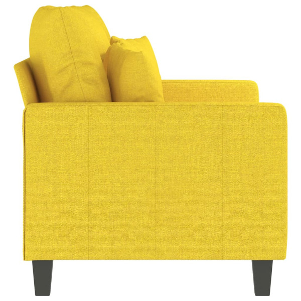 Sofá de 2 lugares 120 cm tecido amarelo-claro M 4