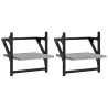 Prateleiras de parede c/ barras 2 pcs 30x25x30 cm cinza sonoma 2