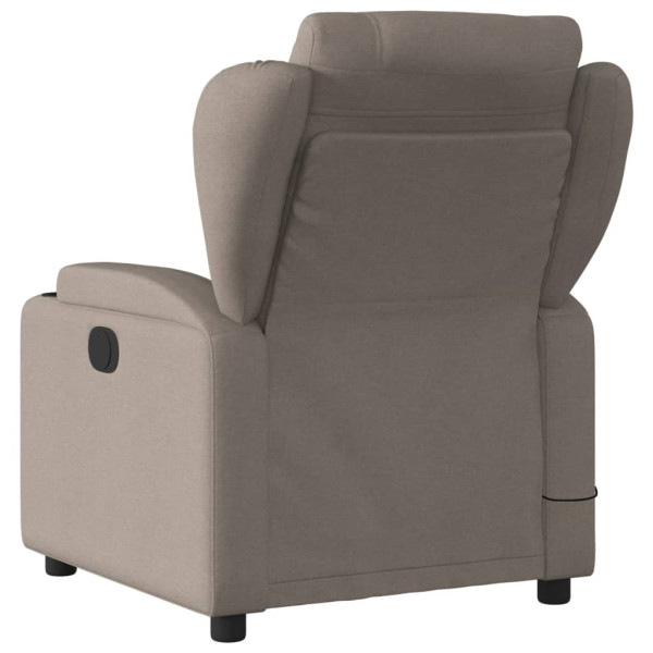 Sillón de masaje reclinable de tela gris taupé M 4