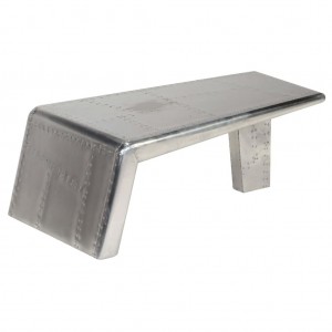 Mesa de centro estilo Aviator vintage aluminio H