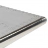 Mesa de centro estilo Aviator vintage aluminio 5