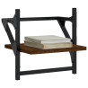 Prateleiras parede c/ barras 2 pcs 30x25x30cm carvalho castanho 3