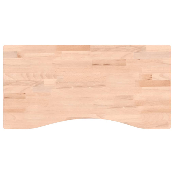 Tablero de escritorio madera maciza de haya 80x(36-40)x2.5 cm M 2