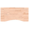 Tablero de escritorio madera maciza de haya 80x(36-40)x2.5 cm 2