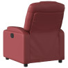 Sillón reclinable de cuero sintético rojo tinto 5