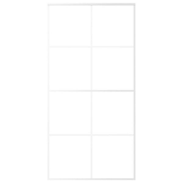 Porta deslizante em vidro ESG e alumínio 102.5x205 cm branco M 3
