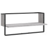 Estante de pared con barra gris Sonoma 65x25x30 cm 2