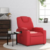 Sillón reclinable de cuero sintético rojo 1