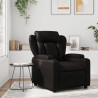 Sillón reclinable de cuero sintético negro 1