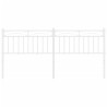 Cabeceira de cama 200 cm metal branco 3
