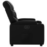 Sillón reclinable de cuero sintético negro 4