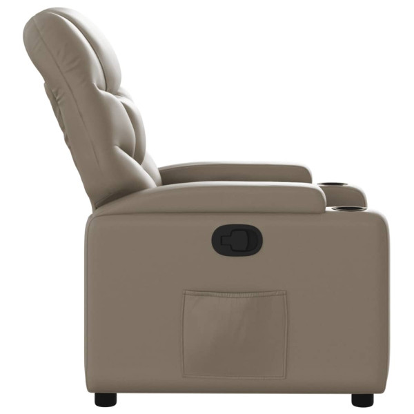 Sillón reclinable de cuero sintético color capuchino M 4