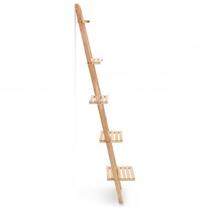 Estante de pared escalera madera de cedro 41.5x30x176 cm H