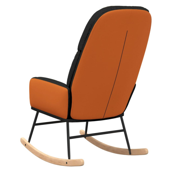 Silla mecedora de tela negra M 4