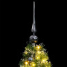 Árbol Navidad artificial con bisagras 150 LED y bolas 120 cm 2