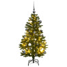 Árvore Natal artificial articulada c/ 150 luzes LED+bolas 150cm 1