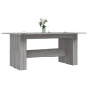 Mesa de jantar 180x90x76 cm derivados de madeira cinza sonoma 3