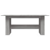 Mesa de comedor madera de ingeniería Sonoma gris 180x90x76 cm 4