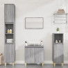 Set de muebles de baño 3 pzas madera contrachapada gris sonoma 1