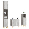 Set de muebles de baño 3 pzas madera contrachapada gris sonoma 4