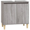 Set de muebles de baño 3 pzas madera contrachapada gris sonoma 5