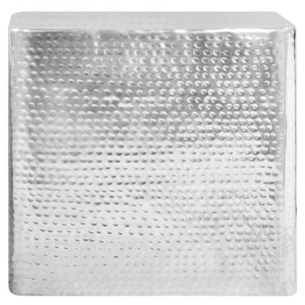 Mesas de centro 2 piezas aluminio plateado M 5