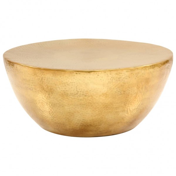 Mesa de centro de aluminio martillado 70x30 cm latón D