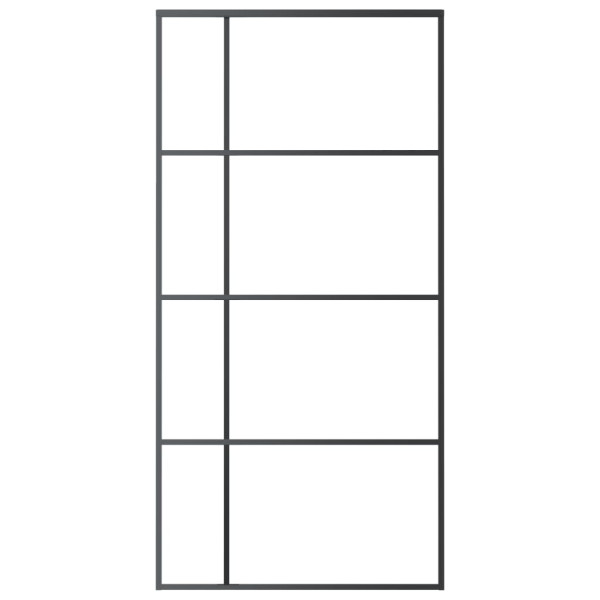 Porta deslizante vidro ESG fosco e alumínio 102.5x205 cm preto M 3
