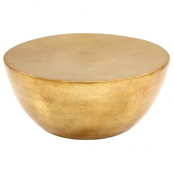 Mesa de centro de aluminio martillado 70x30 cm latón M 3