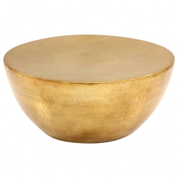 Mesa de centro de aluminio martillado 70x30 cm latón M 2