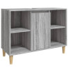 Set de muebles de baño 3 pzas madera contrachapada gris sonoma 5