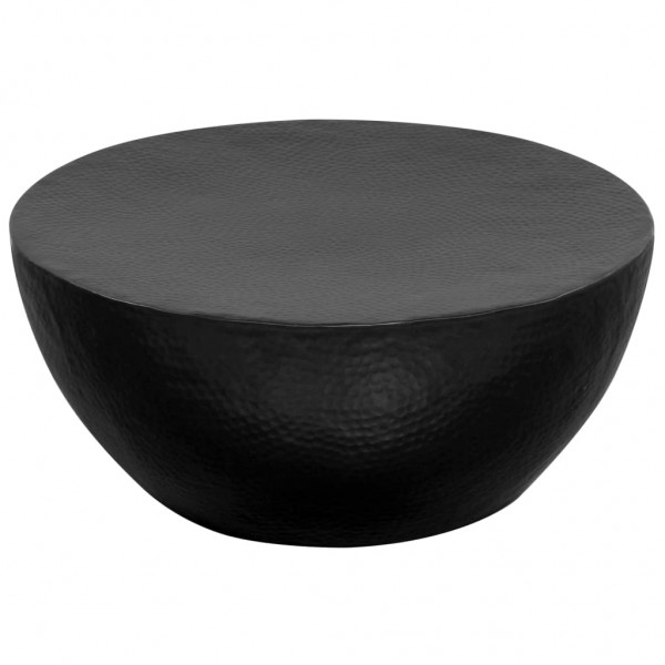 Mesa de centro de aluminio martillado 70x30 cm negro M 4