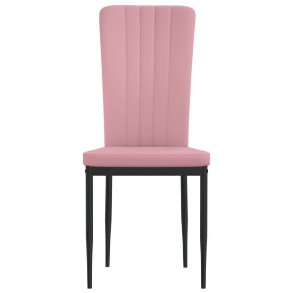 Sillas de comedor 4 unidades terciopelo rosa M 4
