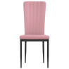 Sillas de comedor 4 unidades terciopelo rosa 4
