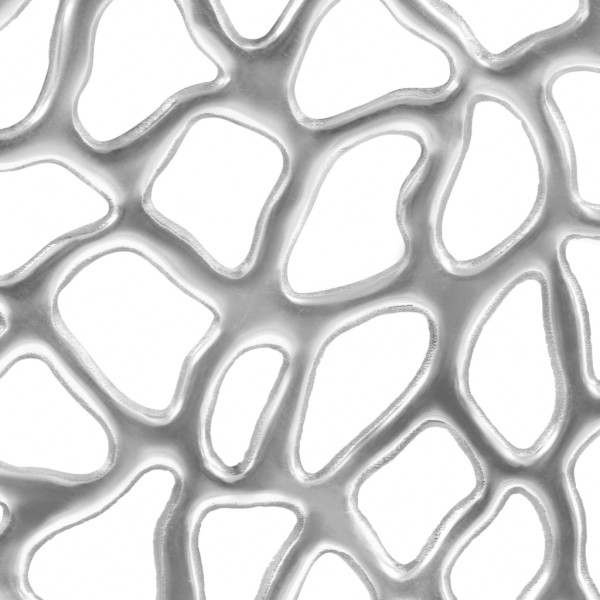 Mesa de centro em alumínio fundido 70x30 cm prateado M 4