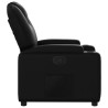 Sillón reclinable de cuero sintético negro 4