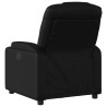 Sillón reclinable de cuero sintético negro 5
