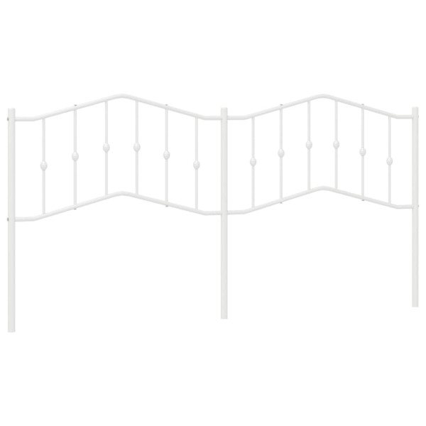 Cabecero de metal blanco 193 cm M 2