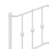 Cabecero de metal blanco 107 cm 5
