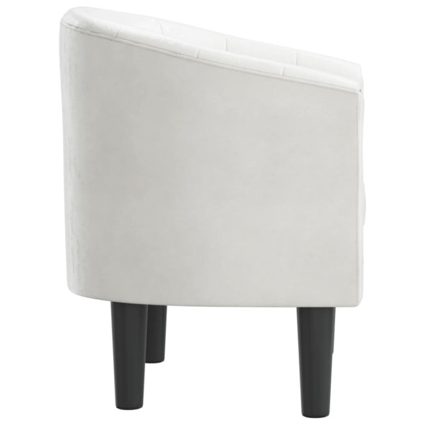 Sillón cuero sintético blanco M 4