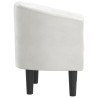 Sillón cuero sintético blanco 4
