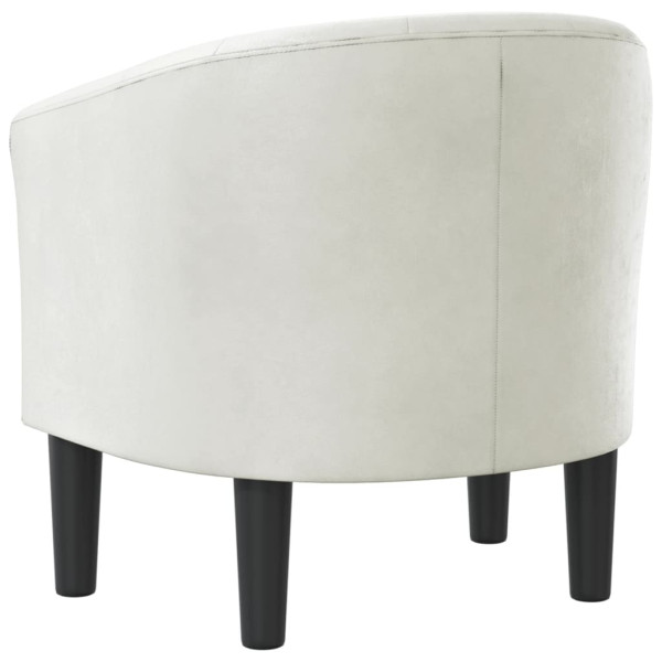 Sillón cuero sintético blanco M 5