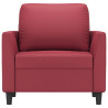 Sillón cuero sintético rojo tinto 60 cm 3