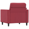 Poltrona 60 cm couro artificial vermelho tinto 5